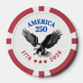 250th Anniversary USA Bald Eagle  ポーカーチップ (正面)