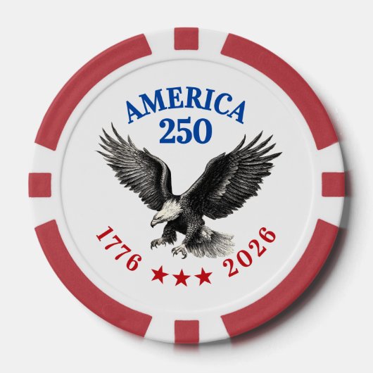 250th Anniversary USA Bald Eagle  ポーカーチップ (正面)