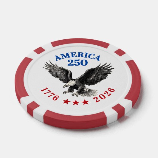 250th Anniversary USA Bald Eagle  ポーカーチップ (シングル)