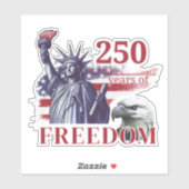 250th Anniversary USA Flag Liberty Eagle Freedom シール (シート)