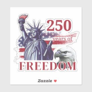 250th Anniversary USA Flag Liberty Eagle Freedom シール