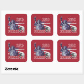 250th Anniversary USA Flag Liberty Eagle Freedom スクエアシール (シート)