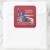 250th Anniversary USA Flag Liberty Eagle Freedom スクエアシール (バッグ)