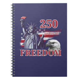 250th Anniversary USA Flag Liberty Eagle Freedom ノートブック