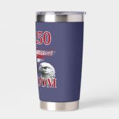 250th Anniversary USA Flag Liberty Eagle Freedom 保温保冷タンブラー (左面)