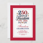 250th Anniversary USA Freedom Party 招待状 (正面)