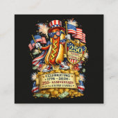 250th Anniversary USA Independence Celebration スクエア名刺 (裏面)