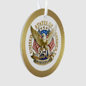 250th Anniversary USA Patriotic | 1776–2026 オーナメント (正面)