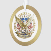 250th Anniversary USA Patriotic | 1776–2026 オーナメント (正面)