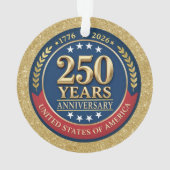 250th Anniversary USA Patriotic | 1776–2026 オーナメント (裏面)
