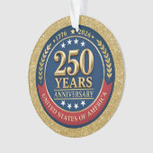 250th Anniversary USA Patriotic | 1776–2026 オーナメント (正面)