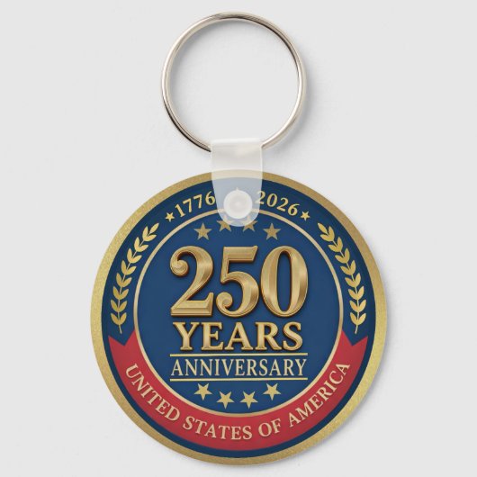 250th Anniversary USA Patriotic | 1776–2026 キーホルダー (正面)