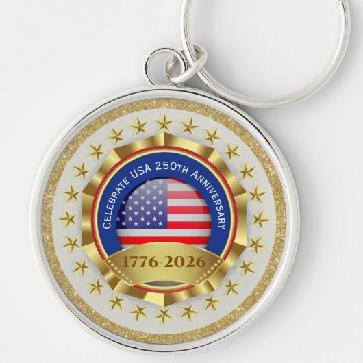 250th Anniversary USA Patriotic | 1776–2026 キーホルダー (正面)