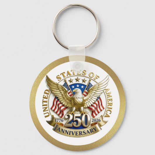 250th Anniversary USA Patriotic | 1776–2026 キーホルダー (正面)