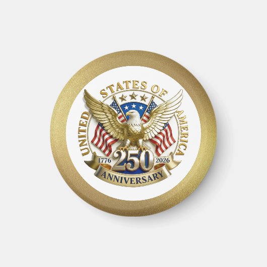 250th Anniversary USA Patriotic | 1776–2026 マグネット (正面)