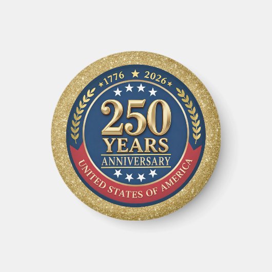 250th Anniversary USA Patriotic | 1776–2026 マグネット (正面)