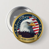 250th Anniversary USA Patriotic | 1776–2026 缶バッジ (正面&裏面)
