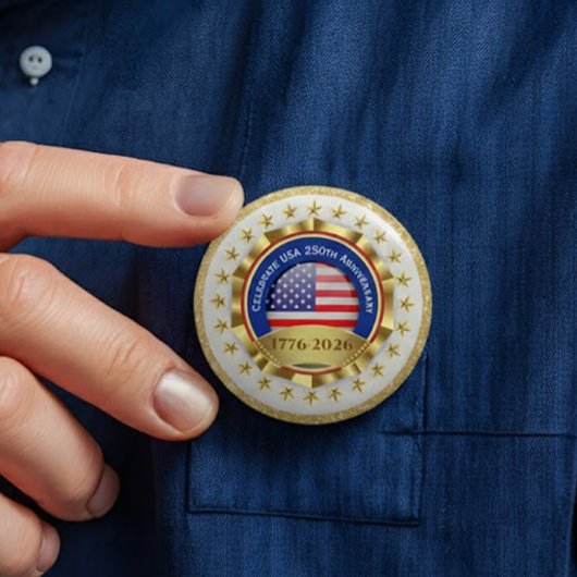 250th Anniversary USA Patriotic | 1776–2026 缶バッジ