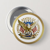 250th Anniversary USA Patriotic | 1776–2026 缶バッジ (正面&裏面)