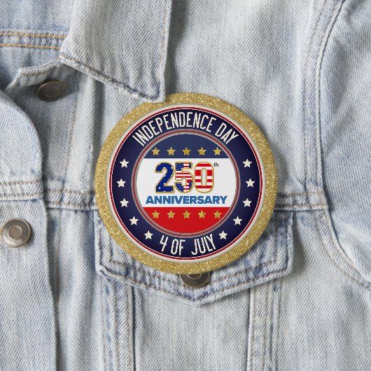 250th Anniversary USA Patriotic | 1776–2026 缶バッジ (インサイチュ)