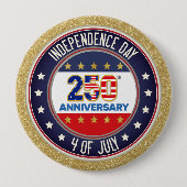250th Anniversary USA Patriotic | 1776–2026 缶バッジ (正面)