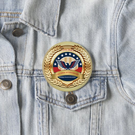250th Anniversary USA Patriotic | 1776–2026 Button 缶バッジ (インサイチュ)