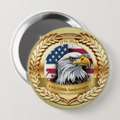 250th Anniversary USA Patriotic | 1776–2026 Button 缶バッジ (正面&裏面)