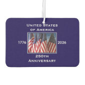 250th Anniversary USA Patriotic American Blue Car カーエアーフレッシュナー (裏面)