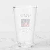 250th Anniversary USA Patriotic American Flag Pint タンブラーグラス (裏面)