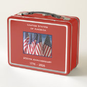 250th Anniversary USA Patriotic American Flags メタルランチボックス (裏面)