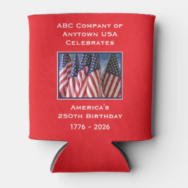 250th Anniversary USA Patriotic American Flags 缶クーラー