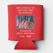 250th Anniversary USA Patriotic American Flags 缶クーラー (裏面)