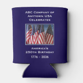250th Anniversary USA Patriotic American Flags 缶クーラー (裏面)