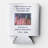 250th Anniversary USA Patriotic American Flags 缶クーラー (正面)