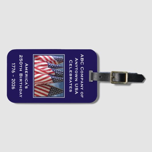 250th Anniversary USA Patriotic Commemorative ラゲッジタグ (正面横)