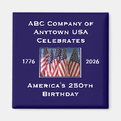 250th Anniversary USA Patriotic Flags  マグネット (正面)