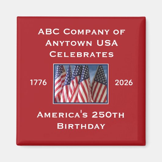 250th Anniversary USA Patriotic Flags  マグネット (正面)