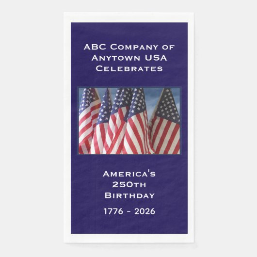 250th Anniversary USA Patriotic Flags Paper (正面)