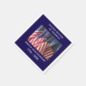 250th Anniversary USA Patriotic Flags Paper スタンダードカクテルナプキン (角)