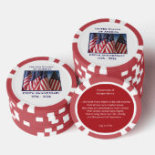 250th Anniversary USA Patriotic Flags Premium ポーカーチップ (積み重ね)