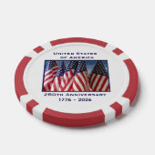 250th Anniversary USA Patriotic Flags Premium ポーカーチップ (シングル)