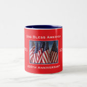 250th Anniversary USA Patriotic God Bless America ツートーンマグカップ (中央)