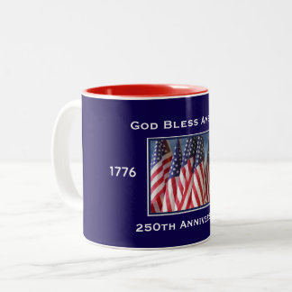 250th Anniversary USA Patriotic God Bless America ツートーンマグカップ