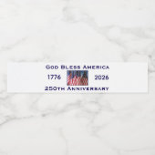 250th Anniversary USA Patriotic God Bless America ペットボトルラベル (シングルラベル)