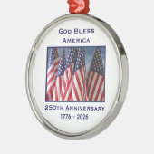 250th Anniversary USA Patriotic God Bless America  メタルオーナメント (左)