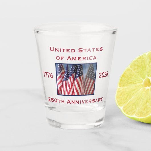 250th Anniversary USA Patriotic Keepsake ショットグラス (正面)