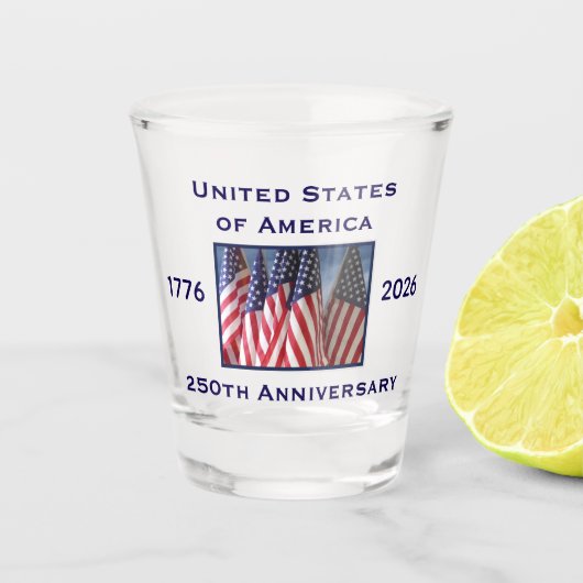 250th Anniversary USA Patriotic Keepsake  ショットグラス (正面)