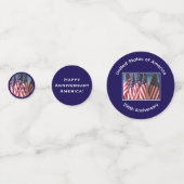 250th Anniversary USA Patriotic Red Blue Table コンフェッティ (正面)