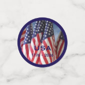 250th Anniversary USA Patriotic Red Blue Table コンフェッティ (スモール正面)