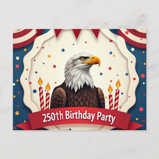 250th birthday インビテーションポストカード (正面)